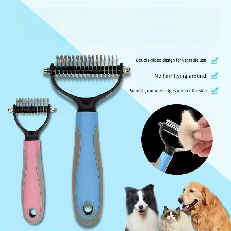 Professional 2-in-1 Undercoat Dematting Rake